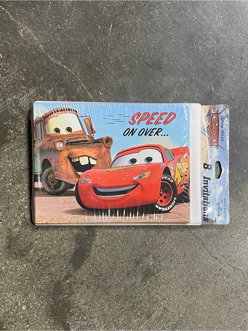 Vintage Disney Pixar Cars Hallmark Party Invitations 8 Count - Picture 1 of 4
